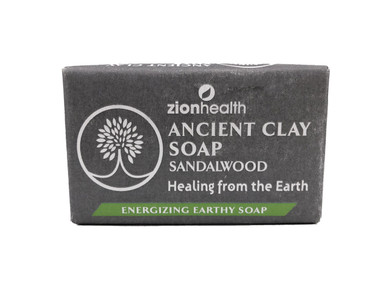 Zion Health Ancient Clay Soap 6oz, 170g Sandalwood