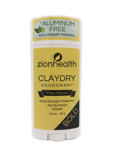 Zion Health Clay Dry Bold Deodorant Stick 2.8 oz Palo Santo