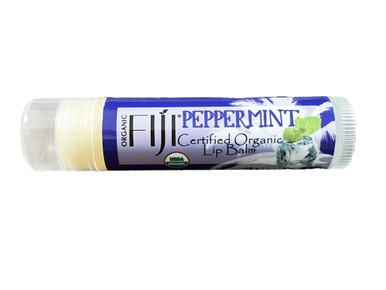 Organic Fiji Lip Balm .15 oz Peppermint Front