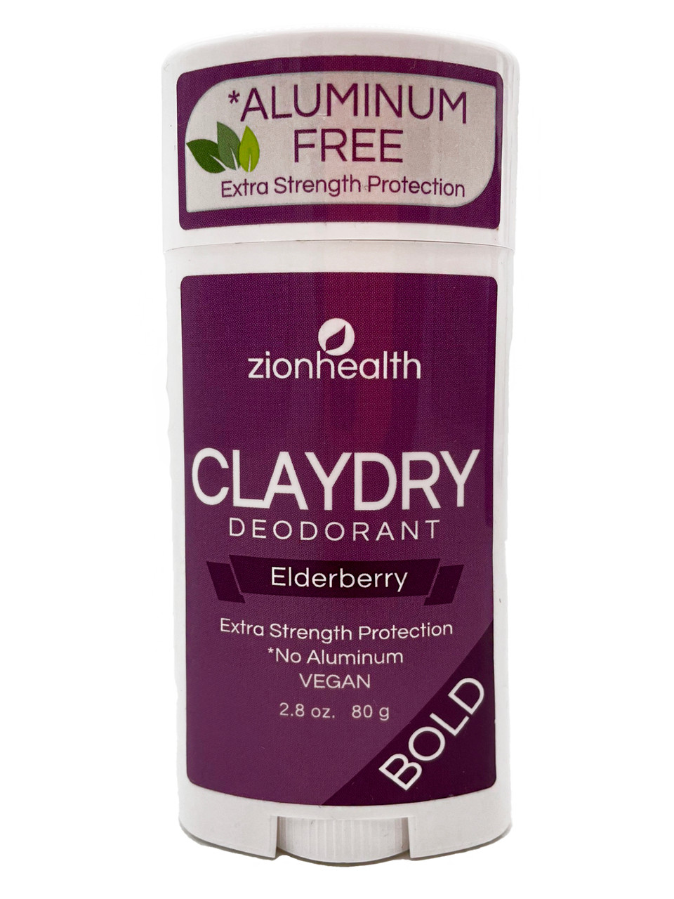 Erhverv Brug af en computer udluftning Zion Health Clay Dry Bold Deodorant Stick 2.8 oz Elderberry
