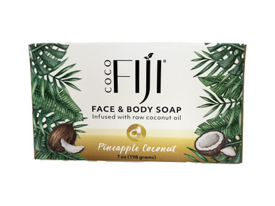 Organic Fiji Face & Body Soap 7 oz Pineapple Coconut