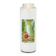 Front of candle.