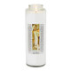 Front of candle.