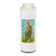 Front of candle.