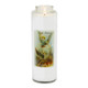 Front of candle.