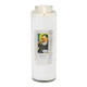Front of candle.