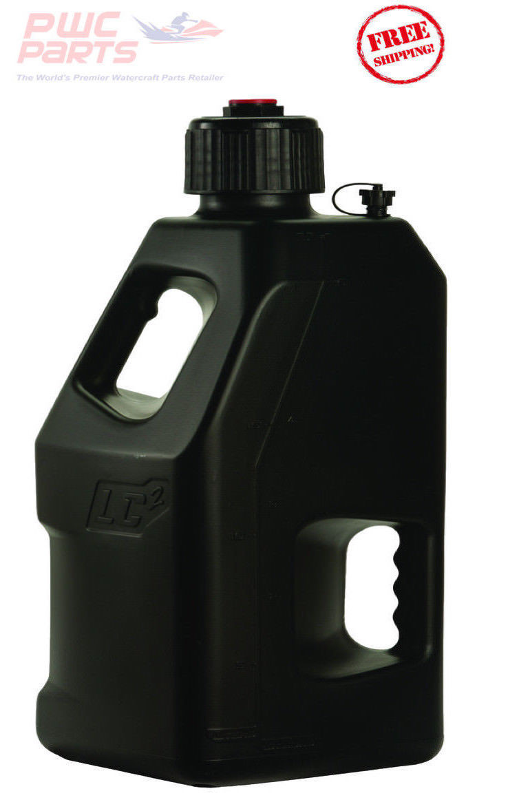 LC2 Fuel Jug w/ Lid Cap Container Fly Racing BLACK ATV MX PWC 5 Gallon