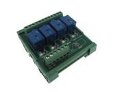 4 Channel 12VDC Relay Board PLC DIN Rail Mounting - PNP  