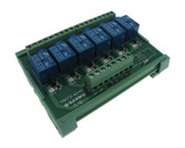 6 Channel 24VDC Relay Board PLC DIN Rail Mounting NPN  