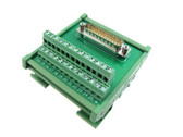 DB25 Male Signals Breakout Board Din Rail Mounting Header Screw terminals  