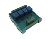 4 Channel 12VDC Relay Board PLC DIN Rail Mounting NPN  