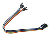 10-Pin Male to Female Jumper wire breadboard 0.1" 20cm Pack of 4 Total 40 Pins 