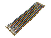 HQ 40-Pin M-F Zippable Color Jumper Wire 2.54mm Pre-Crimped Gold Plated 30CM  