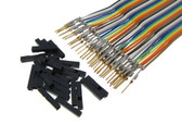 HQ 40-Pin M-M Zippable Color Jumper Wire 2.54mm Pre-Crimped Gold Plated - 40cm  