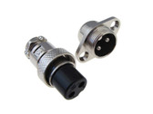HQ 2 Contacts 2-Pin Aviation Plug Connector - M16 - Panel Mount Flange  