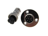HQ 9 Contacts 9-Pin Aviation Plug Connector - M16 - Panel Mount Round Flange  