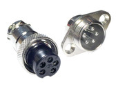 HQ 5 Contacts 5-Pin Aviation Plug Connector - M16 - Panel Mount Flange  