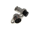 HQ 8 Contacts 8-Pin Aviation Plug Connector - M16 - Panel Mount Flange  