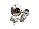 HQ 3 Contacts 3-Pin Aviation Plug Connector - M16 - Panel Mount Round Flange  