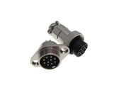 HQ 9 Contacts 9-Pin Aviation Plug Connector - M16 - Panel Mount Flange  