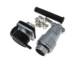 HQ 3 Contacts 3-Pin Aviation Plug Connector - M16 P16 - Panel Mount Flange w/Cap  