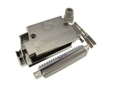 DB37 Female D-Sub connector w/ Two Piece Backshells Hoods Metal  