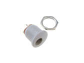 5.5/2.1 (5.5mm OD 2.1mm ID) DC Jack Panel Mount - White - Pack of 5  