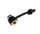 3.5/1.3 DC Metal Barrel Jack Panel Mount w/ Cap Gold plated - Pack of 5 