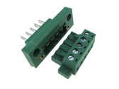 HQ 5-Pin 5.08mm Screw Terminal Block Plug Shrouded Flange - Panel Mount  