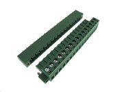 HQ 16-Pin 5.08mm Screw Terminal Block Plug Shrouded Flange Free Hanging  