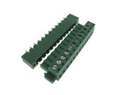 HQ 12-Pin 5.08mm Screw Terminal Block Plug Shrouded Flange Free Hanging  