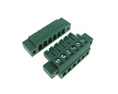 HQ 6-Pin 3.81mm Screw Terminal Block Plug Shrouded Flange Free Hanging  