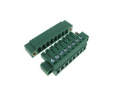 HQ 8-Pin 3.81mm Screw Terminal Block Plug Shrouded Flange Free Hanging  