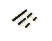 HQ 6P 6-Pin 1.27mm Straight Male Header - Black - Pack of 20  