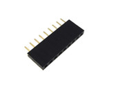 9P 1x9 Pin 2.54mm Female Header - Black- Pack of 10 