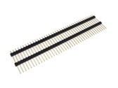 40-Pin 2.54mm Double Body Male Straight Header Gold plated 25mm - Pack of 5  