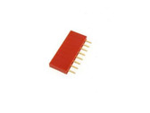 8 Pin 2.54mm 0.1" Female Header Red Pack of 10 