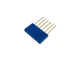 6 Pins 6P 2.54mm 0.1" Female Header Long Pin 11mm - Blue - Pack of 10 