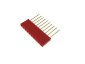 10 Pins 10P 2.54mm 0.1" Female Header Long Pin 11mm - Red - Pack of 10  