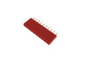 10 Pins 10P 2.54mm 0.1" Female Header - Red - Pack of 20  