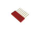 8 Pins 8P 2.54mm 0.1" Female Header Long Pin 11mm - Red - Pack of 10 