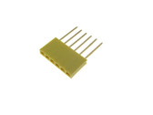 6 Pins 6P 2.54mm 0.1" Female Header Long Pin 11mm - Yellow - Pack of 10  
