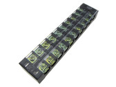 10 Position Screw Barrier Strip Terminal Block w/ Cover 25A  