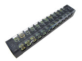12 Position Screw Barrier Strip Terminal Block w/ Cover 15A  