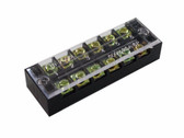 6 Position Screw Barrier Strip Terminal Block w/ Cover 25A  