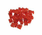 2 Pins 2P XH2.54 2.54mm Shrouded Header Connector - Red - Pack of 100 