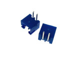 2 Pins 2P XH2.54 2.54mm Shrouded Header Connector RA - Blue - Pack of 20  