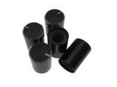 Aluminum Knob Cap for 6mm Knurled Shaft Pot 10*15mm - Black - Pack of 5  