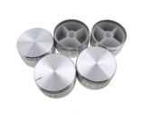 Aluminum Knob Cap for 6mm Knurled Shaft Pot 30x17mm - Silver - Pack of 5  
