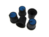 Knob Cap for 6mm Knurled Shaft Potentiometers Pot - Blue - Pack of 5 S  